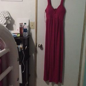 Pink long dress